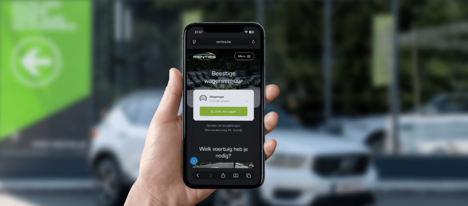 Interface van nieuwe website voor Renties door GBL Digital