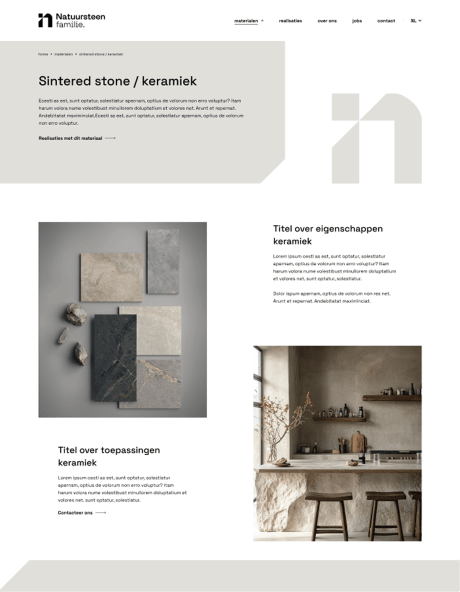 webdesign website voorbeeld homepage