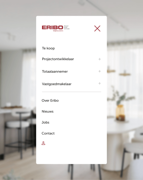 Interface van Drupal webplatform voor Eribo
